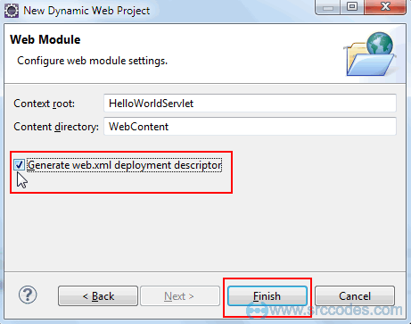 Configure web module setting
